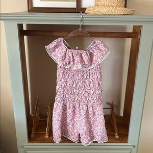 Hannah Banana Floral Pink Kids Romper